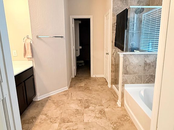 Private master bath.