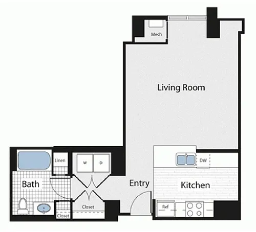 Floor plan Studio - aas2