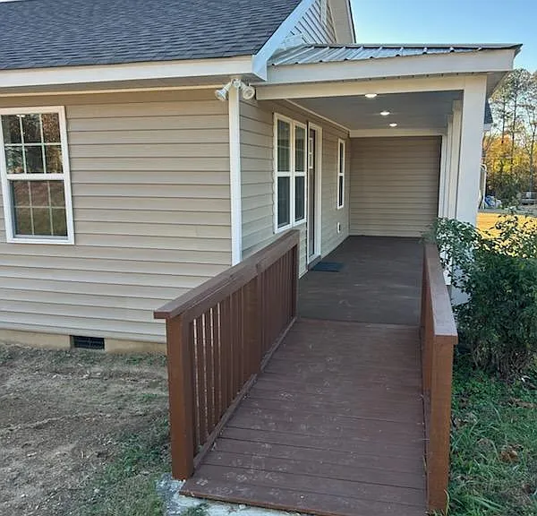 Ramp to front porch