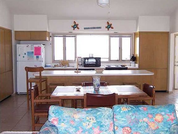 kitchen and dining area