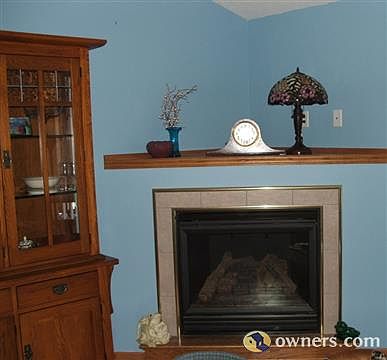 Living room gas fireplace