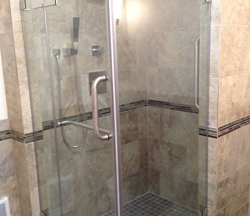 All new upscale shower