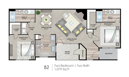 Floor plan B2U