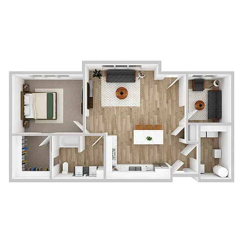 Floor plan A2 (1+ Den)