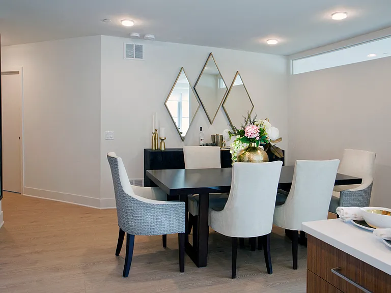 Corner Apartments feature separate Dining Rooms