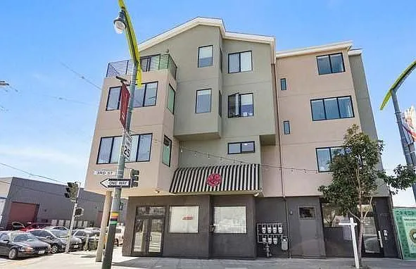 Front building entrance facing third street and muni line.