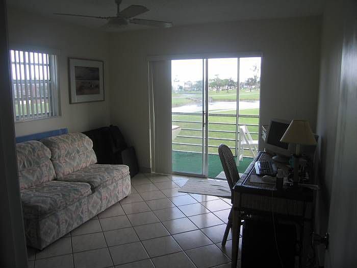 golf course view from den