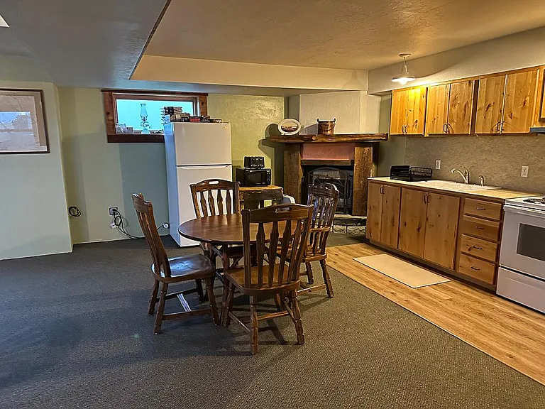 Dining and kitchen area