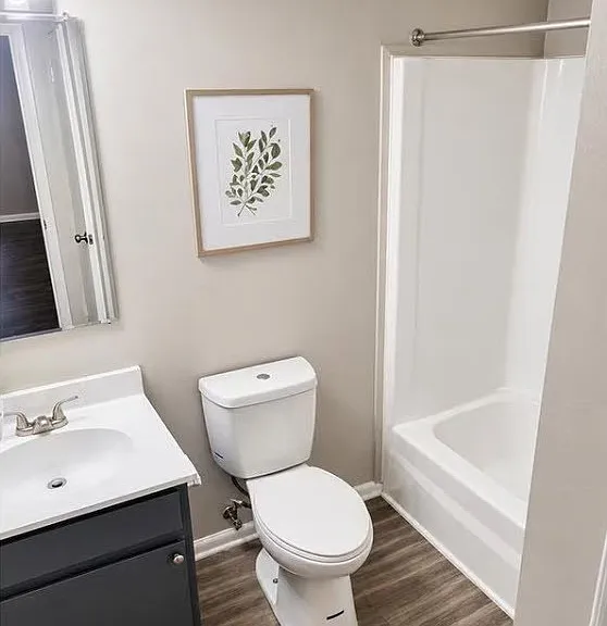 Elevate your lifestyle at Richmond Hills Apartments. Enjoy modern fixtures and spacious layouts in our beautifully designed bathrooms. Transform your daily routine in a serene setting. Schedule a tour today and see your new home!