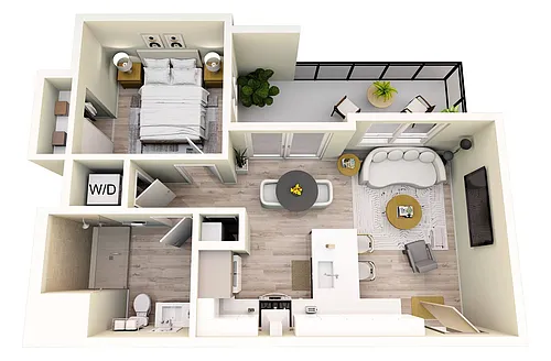 Floor plan The Lucerne - One Bedroom Penthouse