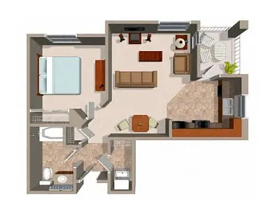Floor plan 1 Bedroom