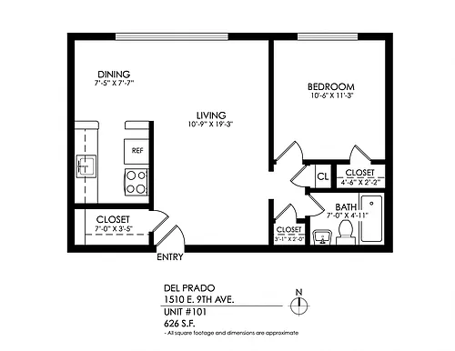 Floor plan 1 Bedroom, 1 Bedroom