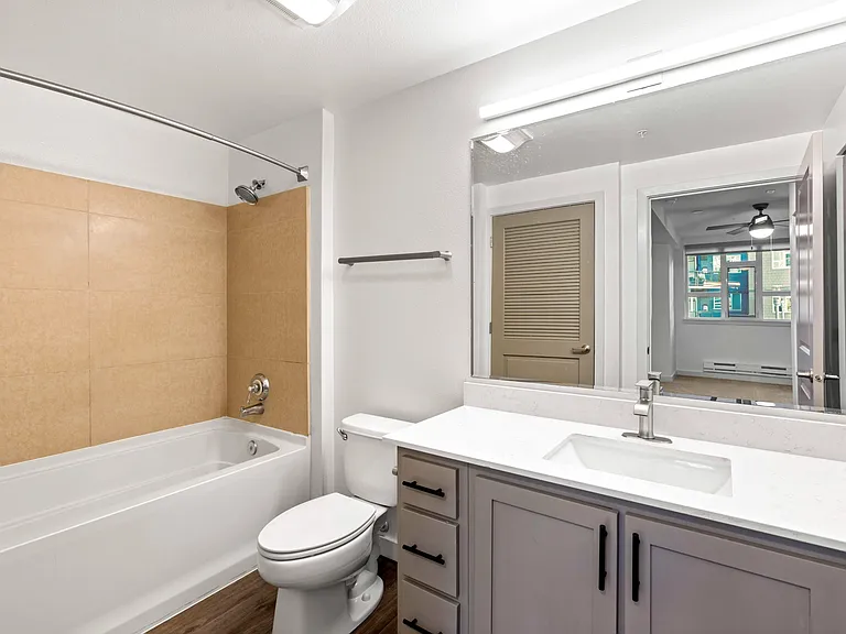Updated Bathroom at 128 on State Apartments in Kirkland, WA 98033