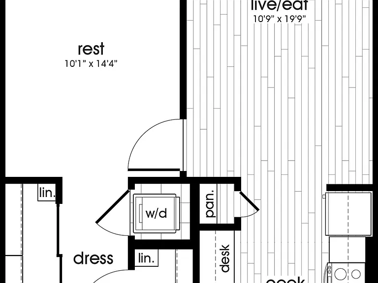 Explore your dream space with this modern apartment layout. Explore your dream space with this modern apartment layout.