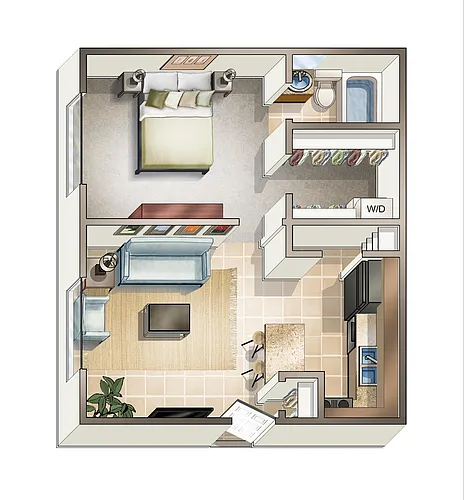 Floor plan One Bedroom