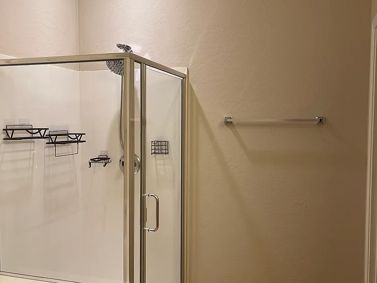 Primary bathroom shower.