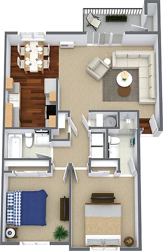 Floor plan 2 bedroom