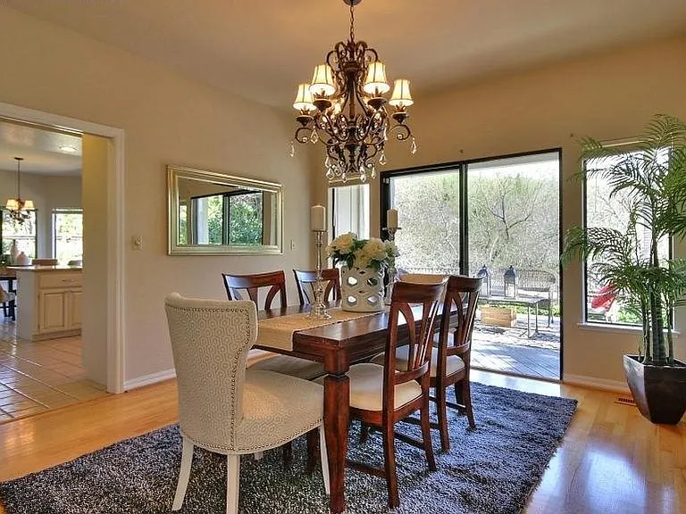 Formal Dining Room with Access to Backyard and Patio