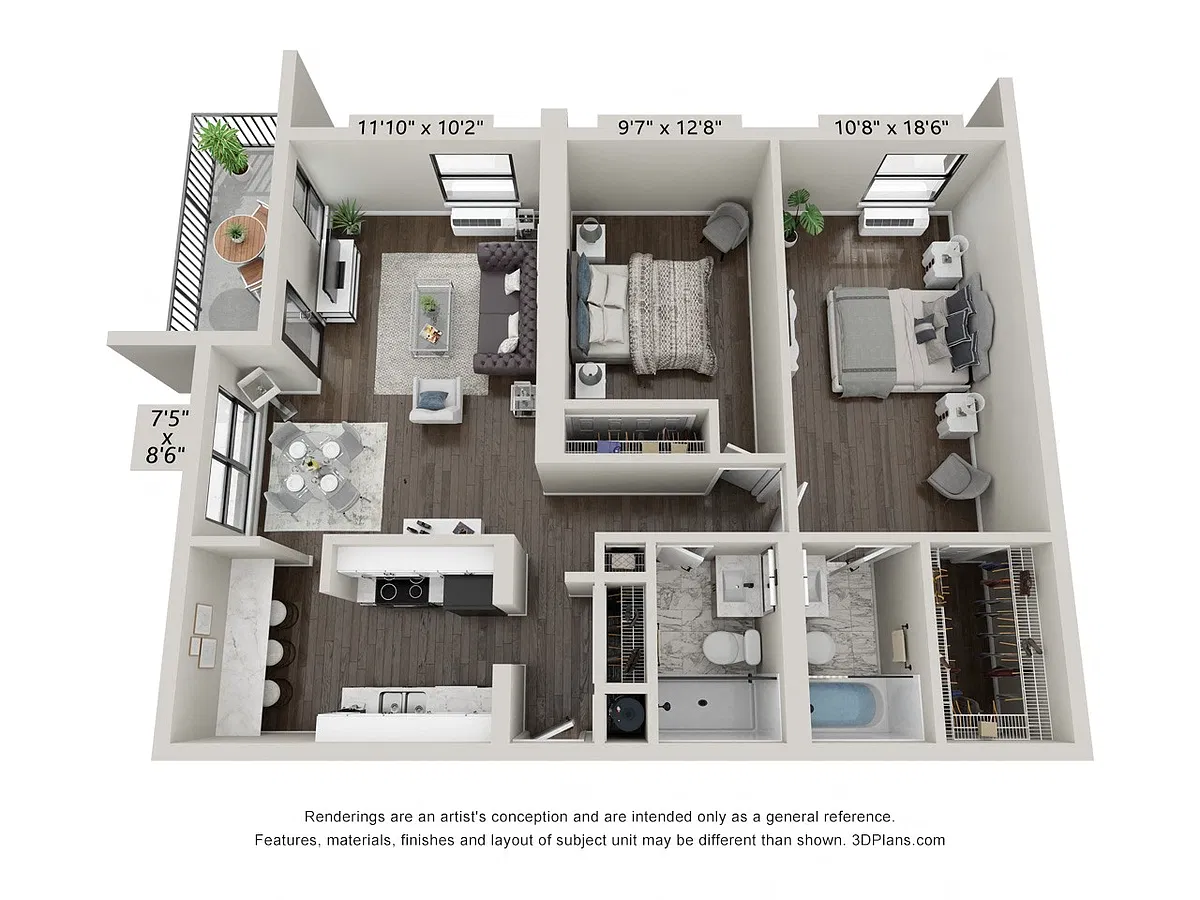 Floor plan 2 Bedroom