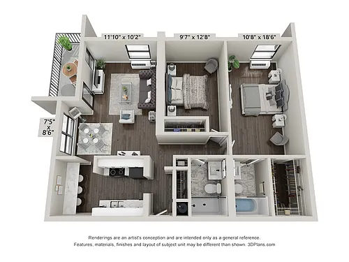 Floor plan 2 Bedroom