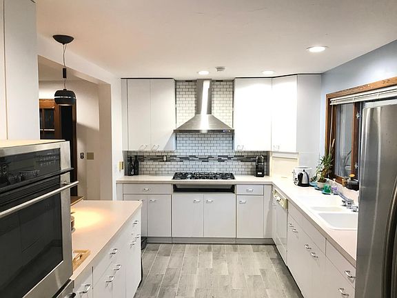 Kitchen with double wall oven