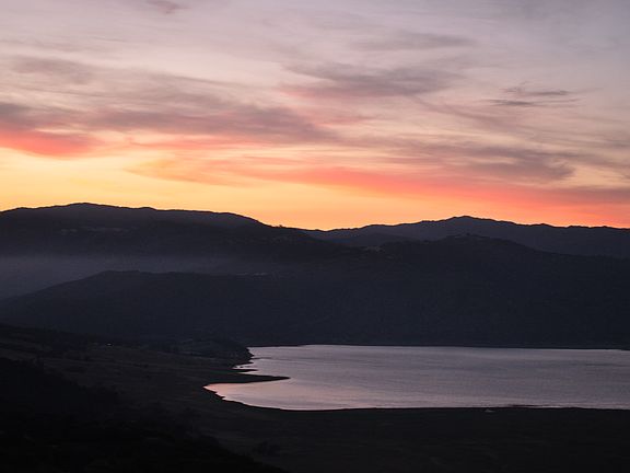 Sunset view of Lake Henshaw