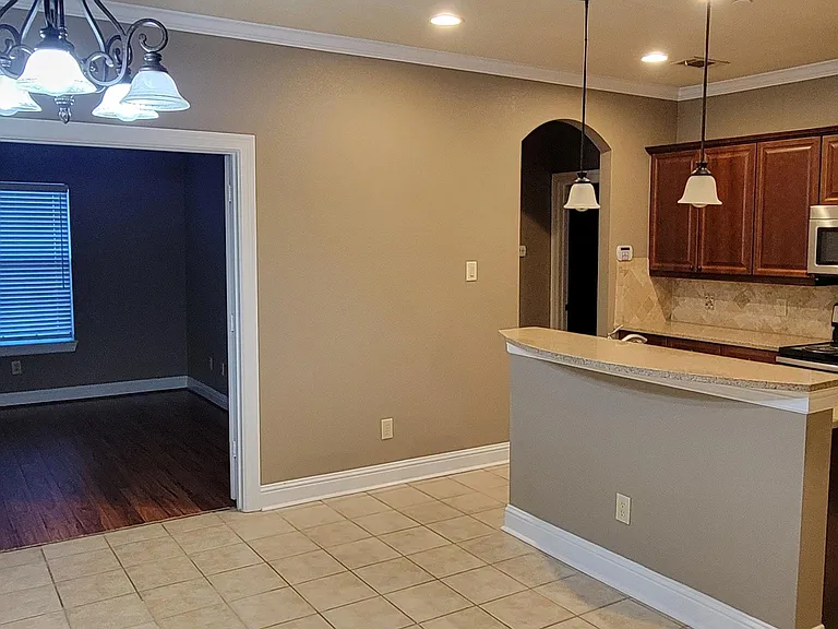 Kitchen looking into study