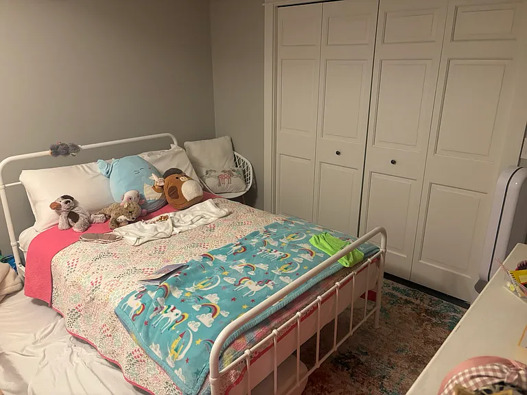 Basement bedroom with egress window.