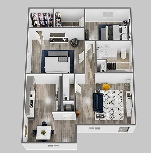 Floor plan 2 bed 1 bath