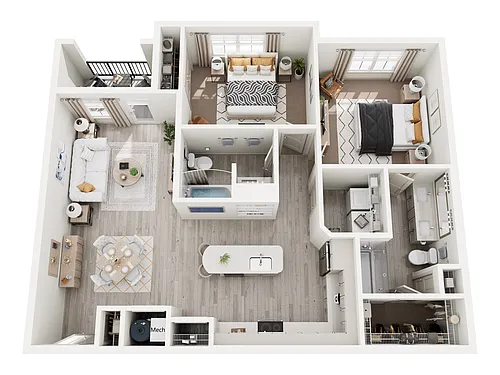 Floor plan B7 - 2X2