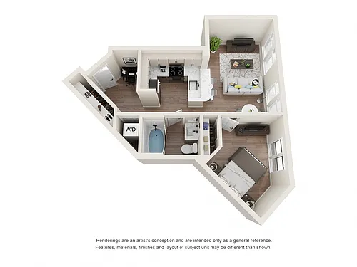 Floor plan 1X1 A