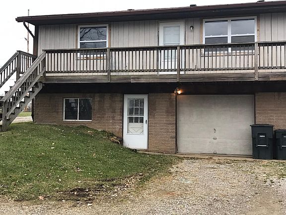 Rear view of duplex.