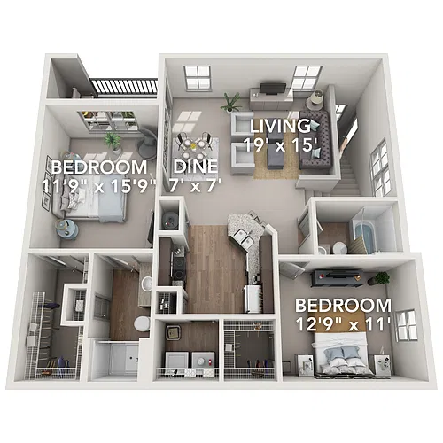 Floor plan B2GA - Attached Garage Included
