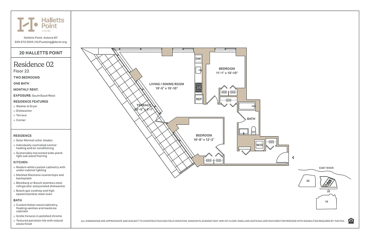 Floor plan 2 Bedroom / 1 Bathroom