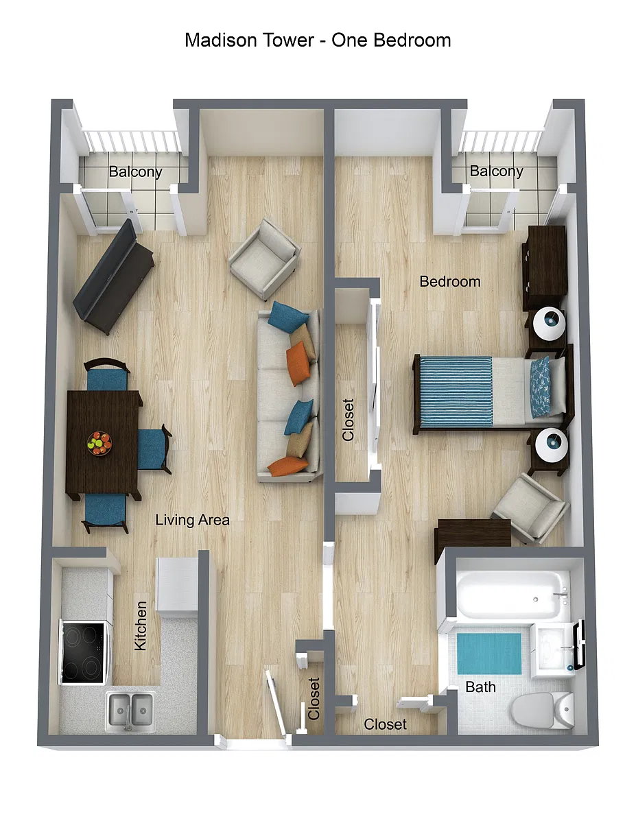 Floor plan 1 Bedroom