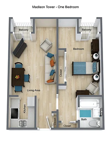 Floor plan 1 Bedroom