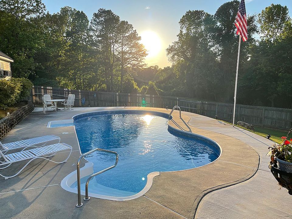Pool at sunset