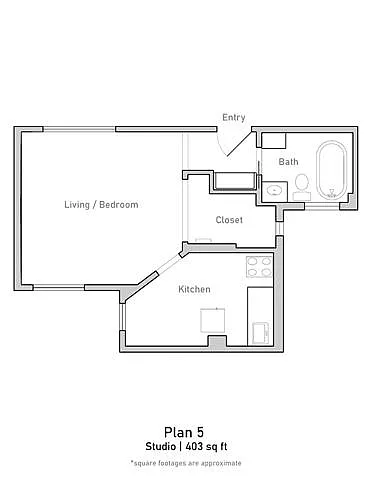 Floor plan Studio - Plan 5