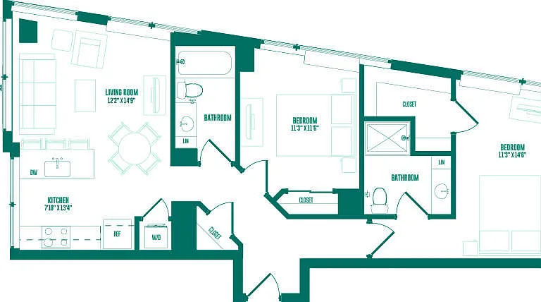 B10H2 floor plan The Hamilton