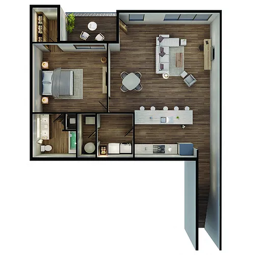 Floor plan Iris Townhome w/ Garage