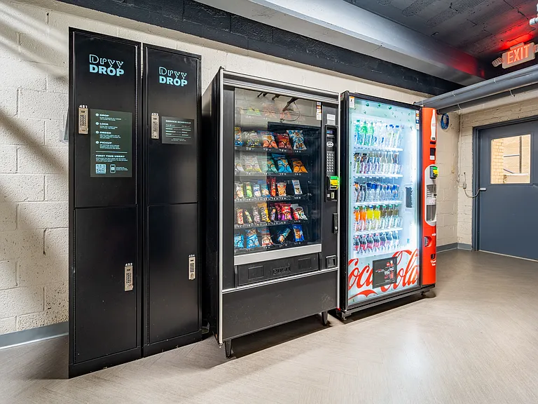 Dry cleaning lockers and vending machines