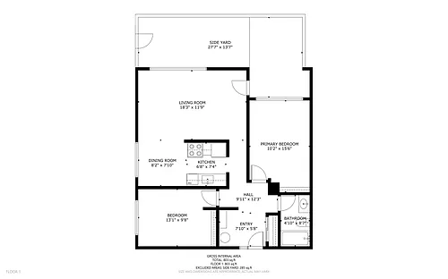 Floor plan 1X1