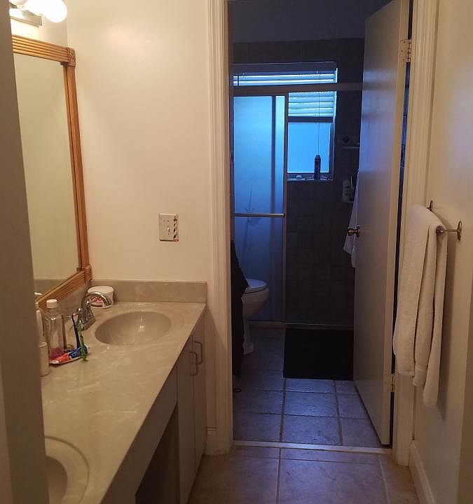 Master bedroom shower entry