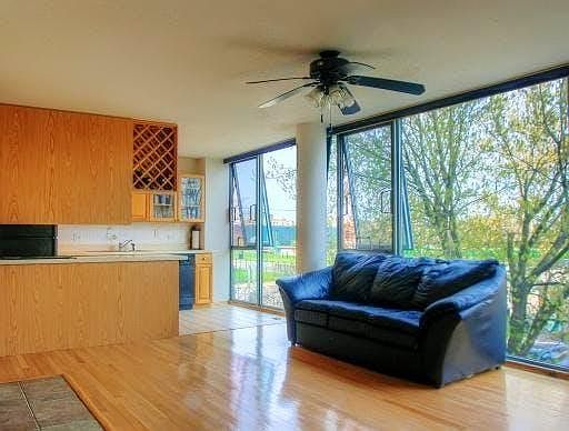 Front room and no kitchen area