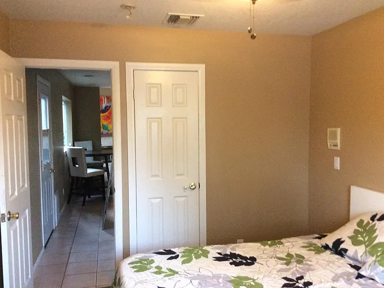First floor bedroom off kitchen.