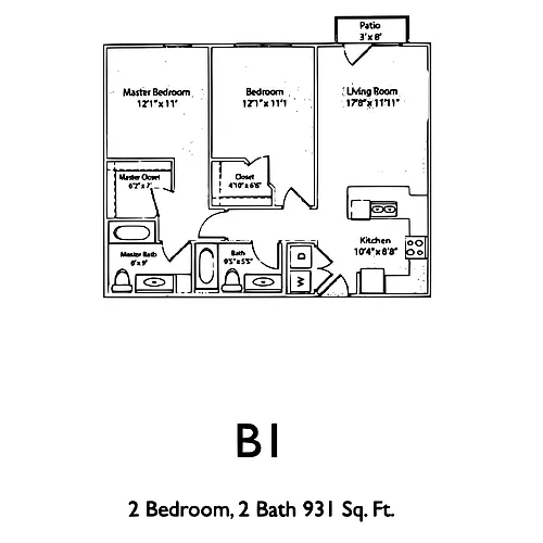 Floor plan 2 Bedroom