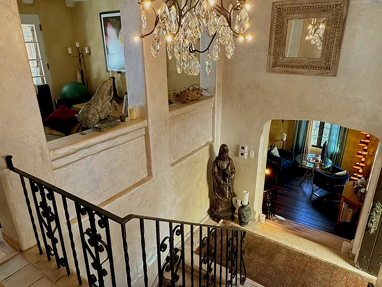 Foyer with Austrian Crystal chandelier