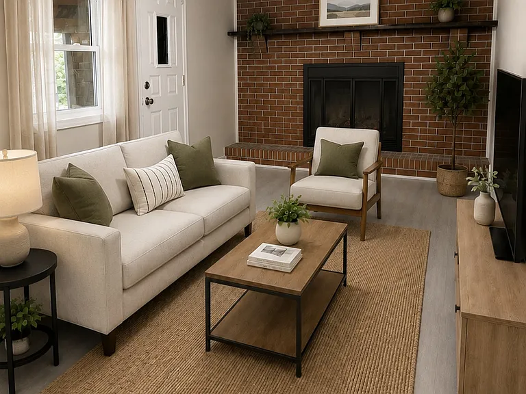 Living room - staged with AI