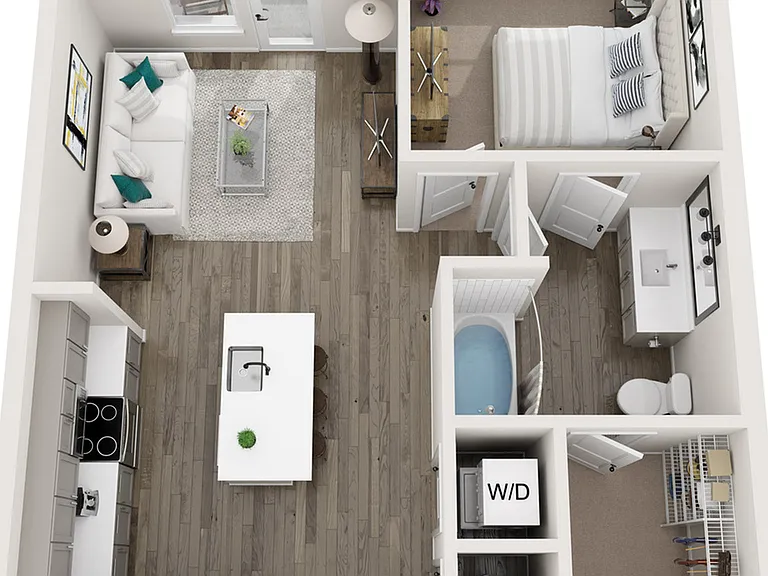 One Bedroom One Bath Floor Plan One Bedroom One Bath Floor Plan