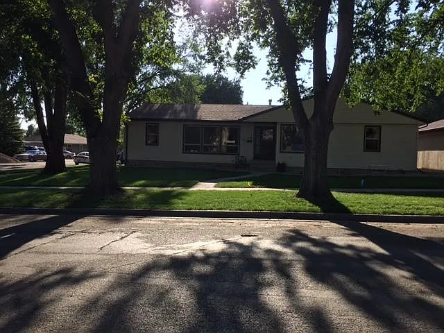 Mature trees in front yard